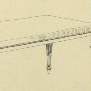 Drawing, Design for Mirror & Piano Bench