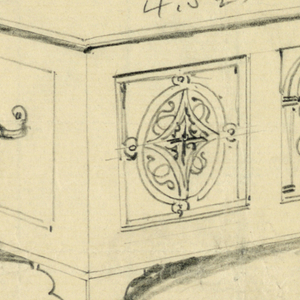 Drawing, Design for Oak Chest, Stock No. 10984
