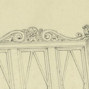 Drawing, Design for Stuffed Sofa/Hall Seat