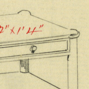 Drawing, Designs for Wardrobes, Washstands, & Somno (Night Tables)