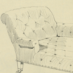 Drawing, Design for Stuffed Couch & Lounge (Divan)