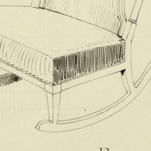 Drawing, Design for Stuffed Chair, Rocker, and Arm Chair (easy chair)