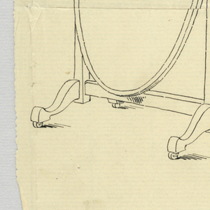 Drawing, Design for Mirror & Piano Bench