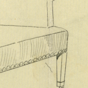 Drawing, Design for Stuffed Chair, Rocker, and Arm Chair (easy chair)