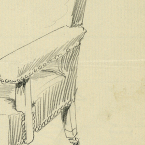 Drawing, Design for Stuffed Chair, Rocker, and Arm Chair (easy chair)