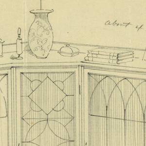 Drawing, Design for Bookcase