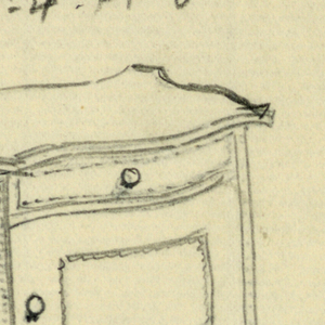 Drawing, Designs for Wardrobes, Washstands, & Somno (Night Tables)