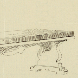 Drawing, Design for Mirror & Piano Bench