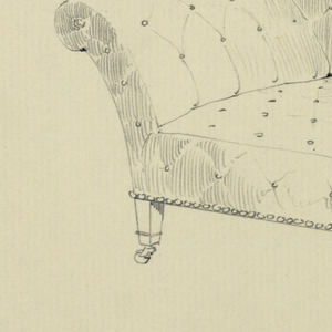 Drawing, Design for Stuffed Couch & Lounge (Divan)