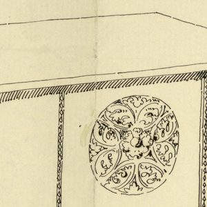Drawing, Design for Plain Narrow Cassone