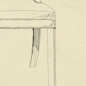 Drawing, Design for Armless Flare-Backed Chair