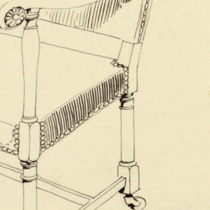 Drawing, Design for Stuffed Chair, Rocker, and Arm Chair (easy chair)