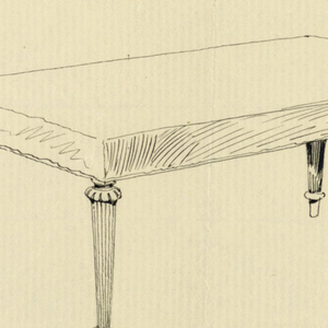 Drawing, Design for Mirror & Piano Bench