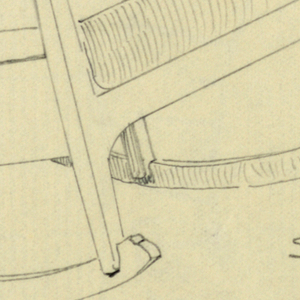 Drawing, Design for Stuffed Chair, Rocker, and Arm Chair (easy chair)