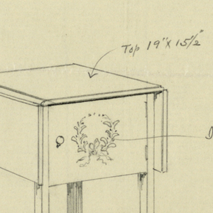 Drawing, Designs for Wardrobes, Washstands, & Somno (Night Tables)