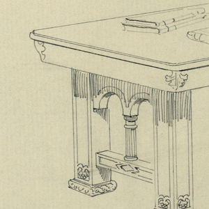 Drawing, Design for Den Table "A" of Black Oak, 1900–05