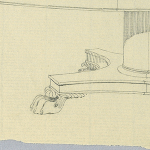 Drawing, Design for a Round Table on Column-Like support, 1900–05