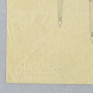 Drawing, Design for Sideboard on Six Legs with Three Drawers, 1900–05