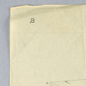 Drawing, Design for Library Table "B" with Six, Fluted, Square Legs and Pull-Out Shelf on Side, 1900–05