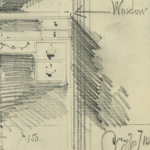 Drawing, Design for Large Two-Part Cabinet Built into Niche, 1900–05