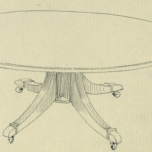 Drawing, Design for Breakfast Table "A" of Mahogany, 1900–05