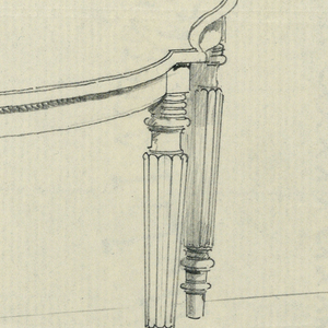 Drawing, Design for Semi-circular Console Table "B"