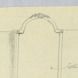Drawing, Design for Recangular Mahogany Console Table with Mirror Above