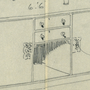 Drawing, Design for Massive Oak Sideboard, October 1900