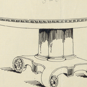 Drawing, Design for Round Table on Clustered-Column Support, 1900–05