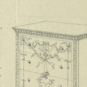 Drawing, Design for Chest of Drawers in Mahogany with Neo-Classical Motifs, 1900–05
