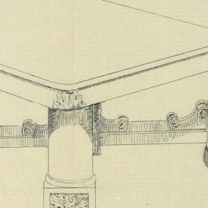 Drawing, Design for a Rectangular Dining Table on Bun-Feet, 1900–05
