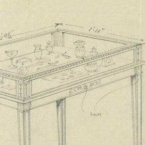 Drawing, Design for Glass-Top Display Case, 1900–05