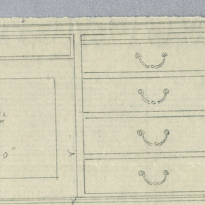 Drawing, Design for Writing Table with Alternate Schemes, 1900–05