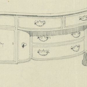 Drawing, Design for Sideboard with Cabriole Legs and Ball and Claw Feet, 1900–05