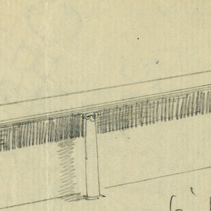 Drawing, Design for Sideboard with Volutes Supporting Upper Shelf, 1900–05