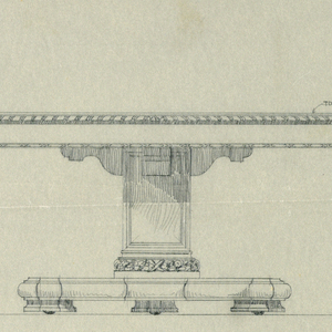 Drawing, Design for Dining Table for Mrs. S.R. Anthony, 1900–05