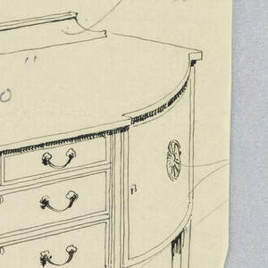 Drawing, Design for Sideboard with Six Legs and Four Central Drawers, 1900–05