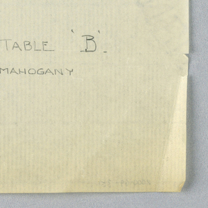 Drawing, Design for Library Table "B" with Ornate Lions-Paw Feet and Lamp Atop, 1900–05