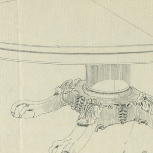 Drawing, Design for a Round Table with Ball-and-Claw Feet, 1900–05