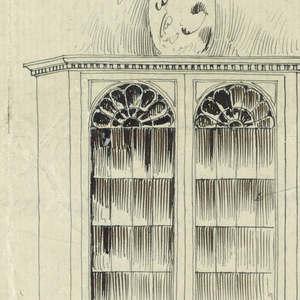 Drawing, Design for Two-part Corner Cabinet, 1900–05