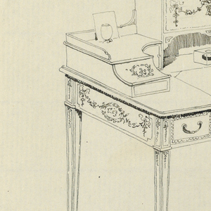 Drawing, Design for Writing Table No. 7, 1900–05
