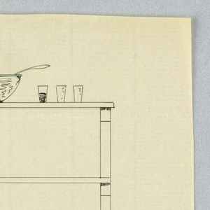 Drawing, Design for Serving Rack with Three Shelves (Front and Side elevations), 1900–05