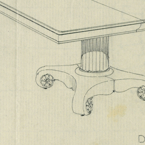 Drawing, Design for a Dining Table "C" of Mahogany, 1900–05