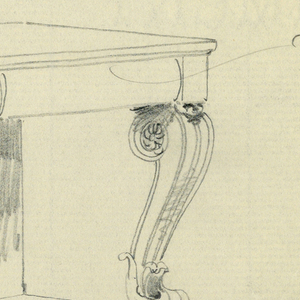 Drawing, Design for Oak Vestibule Console Table