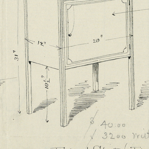 Drawing, Designs for Pair of Stock Cabinets, 1900–05