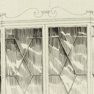 Drawing, Design for Corner China Cabinet with Chinese Fretwork, 1900–05