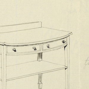 Drawing, Design for Serving Table of Mahogany and Inlay, 1900–05