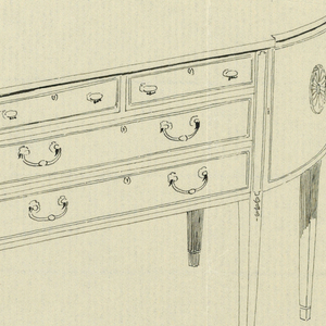 Drawing, Design for Sideboard with Upper Shelf, 1900–05