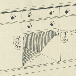 Drawing, Design for Sideboard of Dark Oak, 1900–05