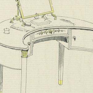 Drawing, Design for Toilet Table No. 13, 1900–05